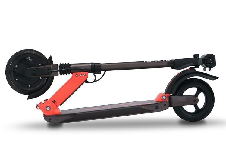 Zoom Stryder EX electric scooter folded