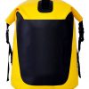 Ocean Pack back pack dry bag by Karana, back side, 15 liters, yellow