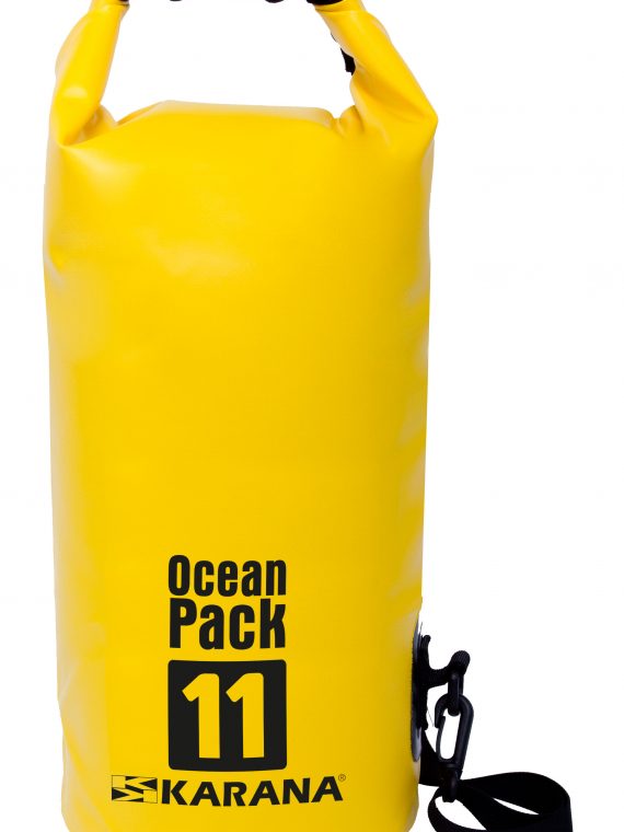 Ocean Pack dry bag by Karana, 11 liters, yellow