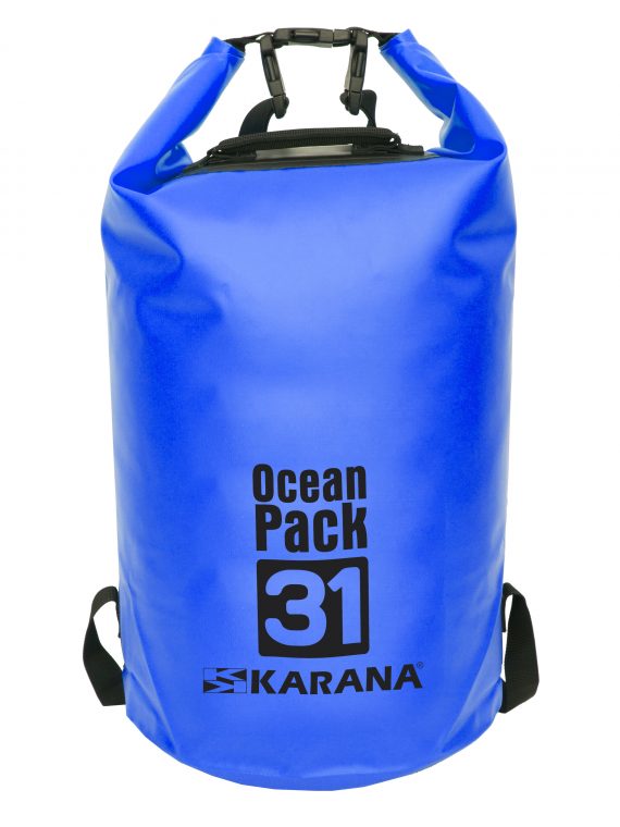 Ocean Pack dry bag by Karana, 31 liters, blue