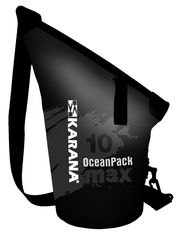 Ocean Pack max dry bag by Karana, 10 liters, black
