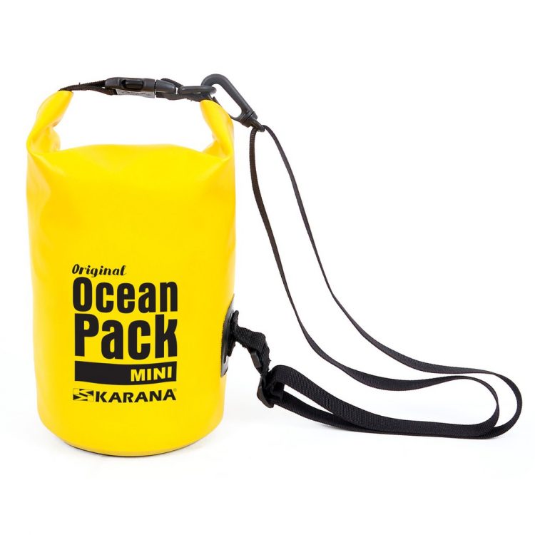 Ocean Pack Trockentasche von Karana, Vorderansicht 2, 2 Liter, Gelb